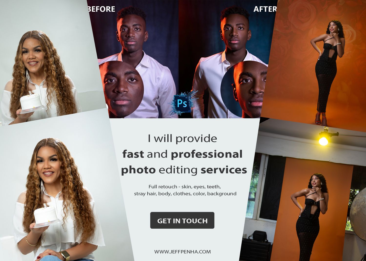 Retouching Service editing image