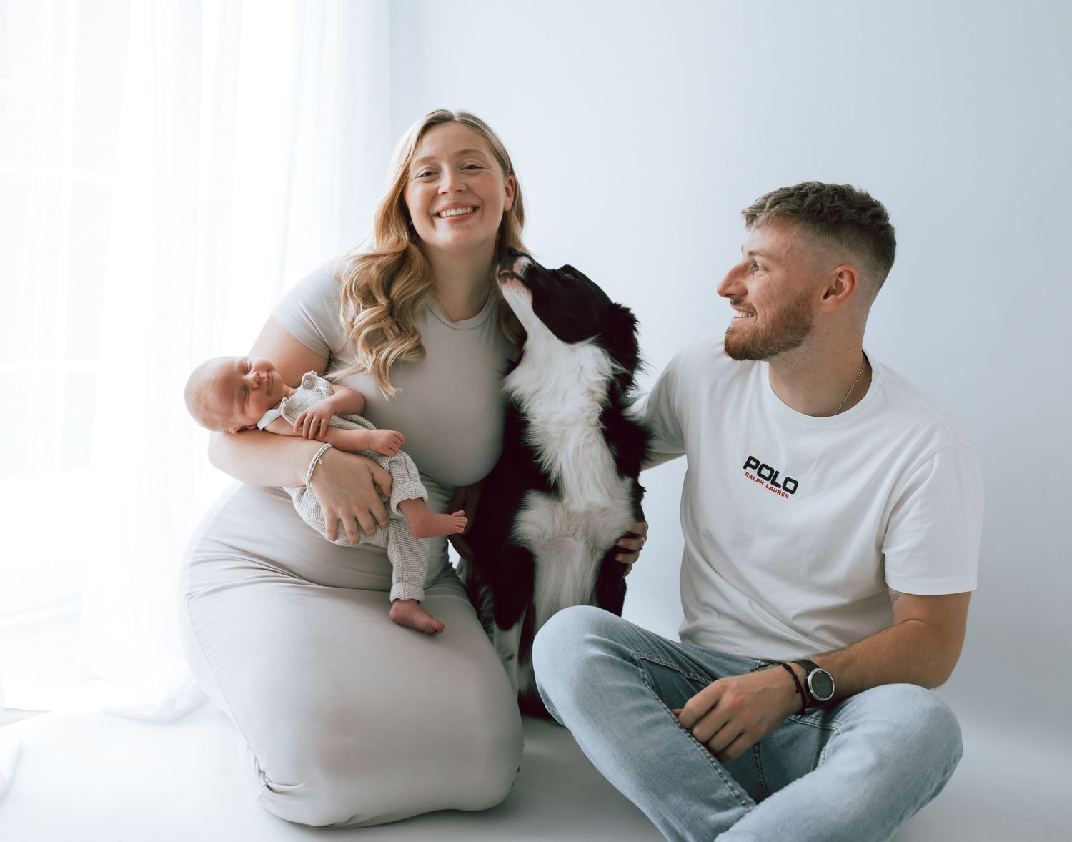 Family with dog