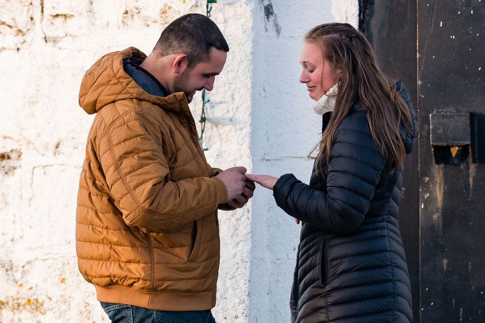 Rhode Island's most sought after proposal photographer. Newport Harbor Island Resort winter proposal