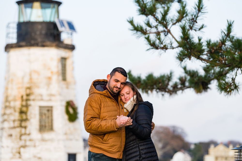 Rhode Island's most sought after proposal photographer. Newport Harbor Island Resort winter proposal