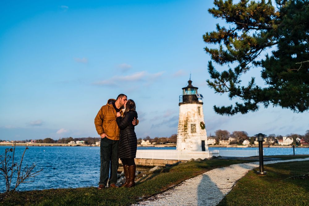 Rhode Island's most sought after proposal photographer. Newport Harbor Island Resort winter proposal