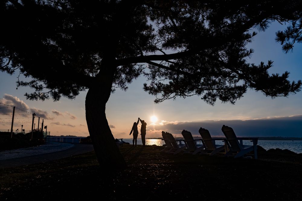 Rhode Island's lead wedding photographer for adventurous couples who love light and dramatic portraits