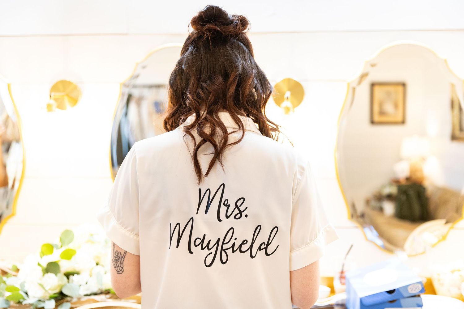 bride in jammies