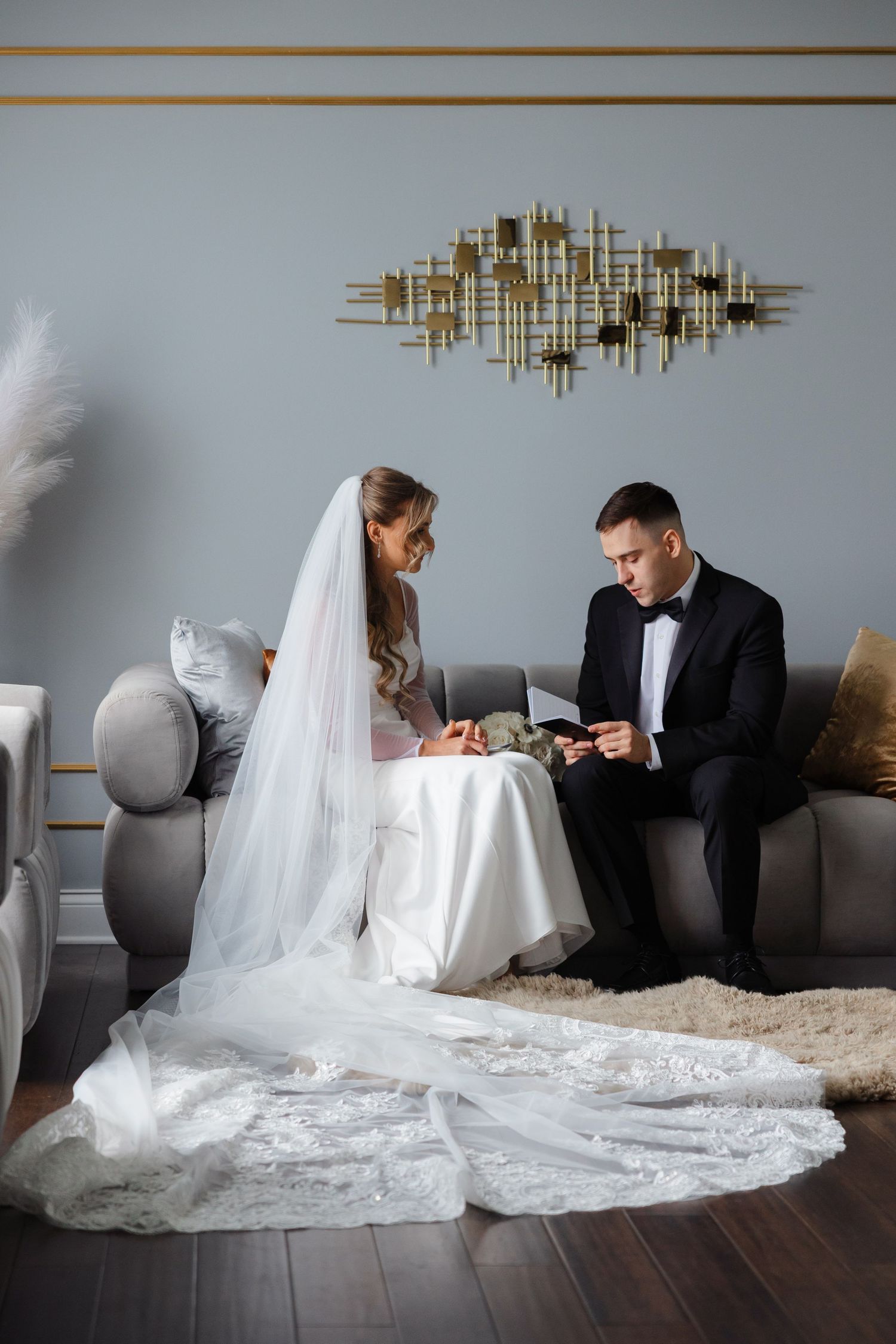 Bride and groom share vows privately photographed by Tom Forrest from Hudson, Ohio.