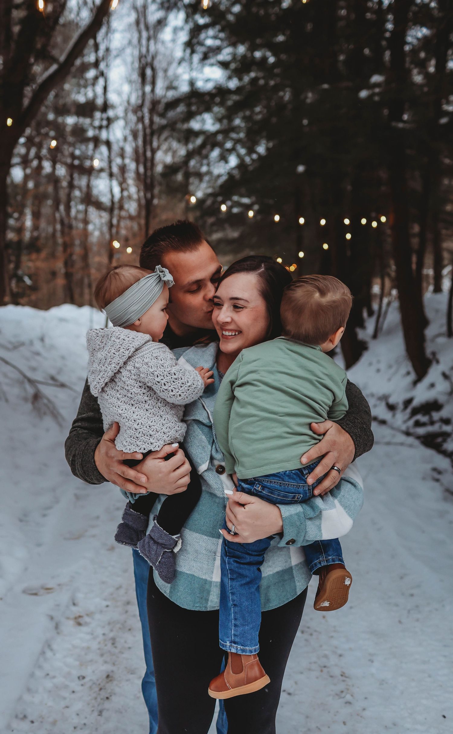 Family winter light trail minis