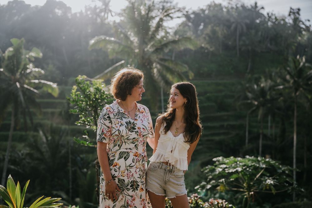 Family photographer in Bali at ceking rice terrace