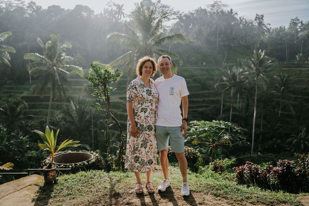 Family photographer in Bali at ceking rice terrace