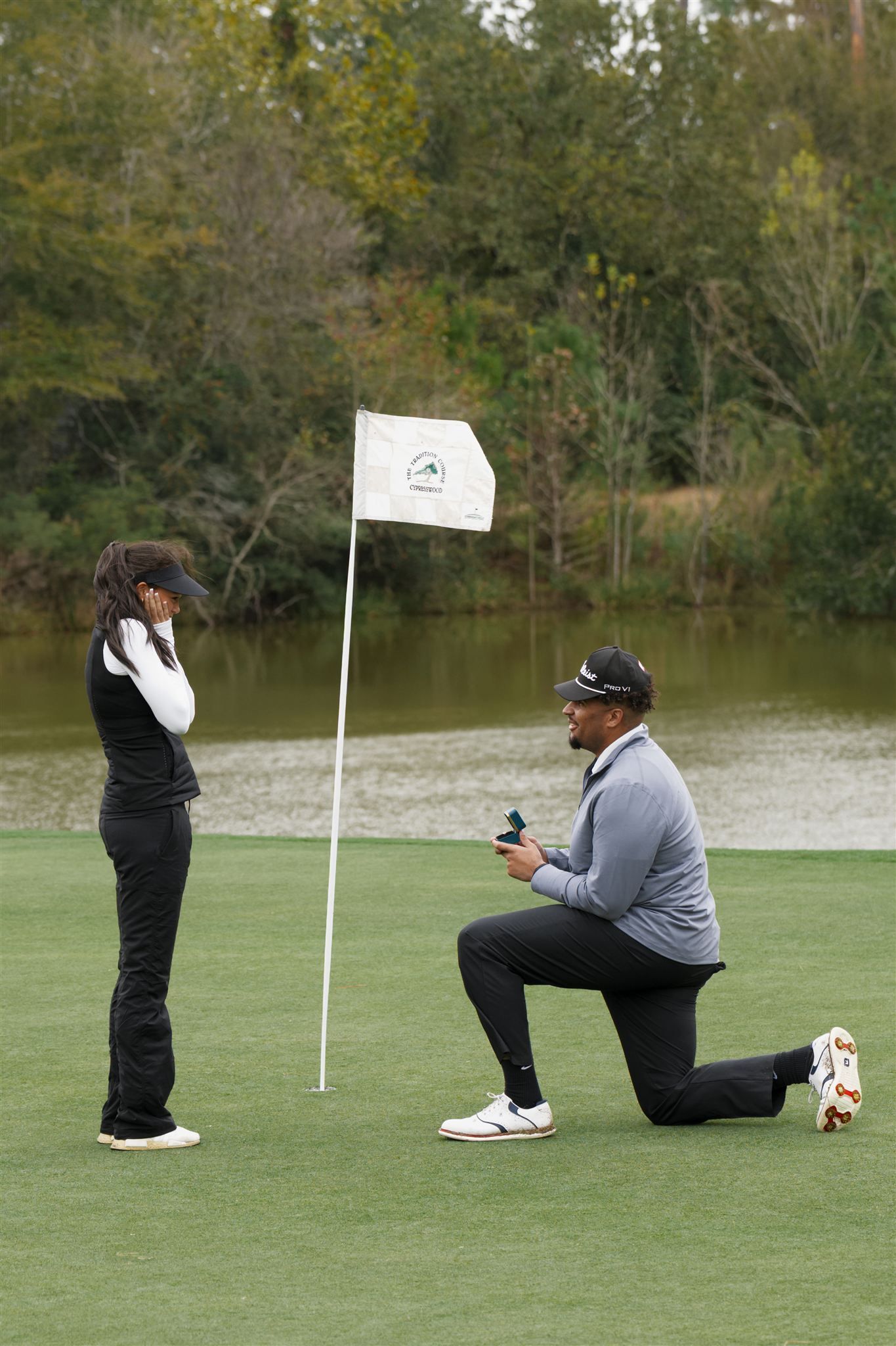 Surprise proposal at Cypresswood golf course in Spring, Tx