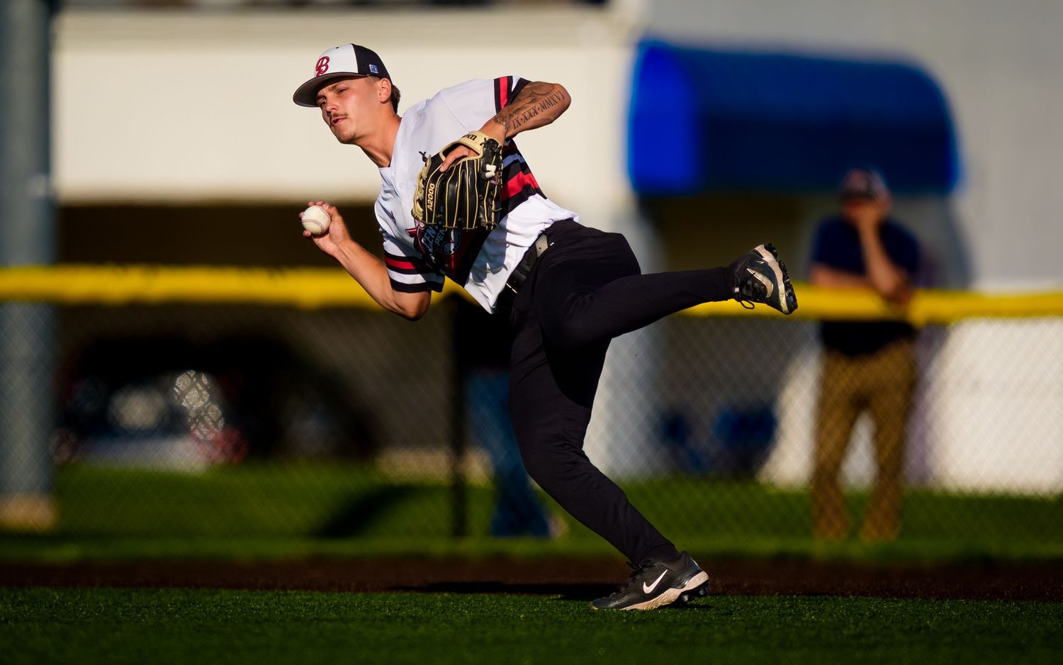 Central Penn Batmen short stop makes a play vs Quakertown, by Deanna Fox, SportsFox Photography, Hershey PA