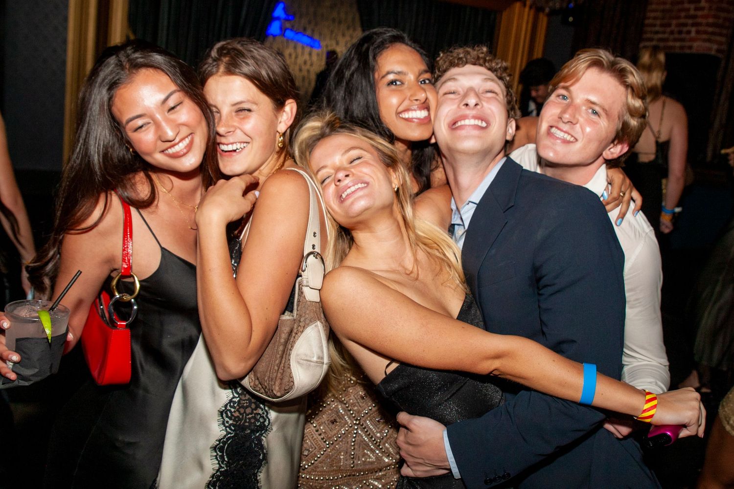 Clubgoers at a Koreatown nightclub