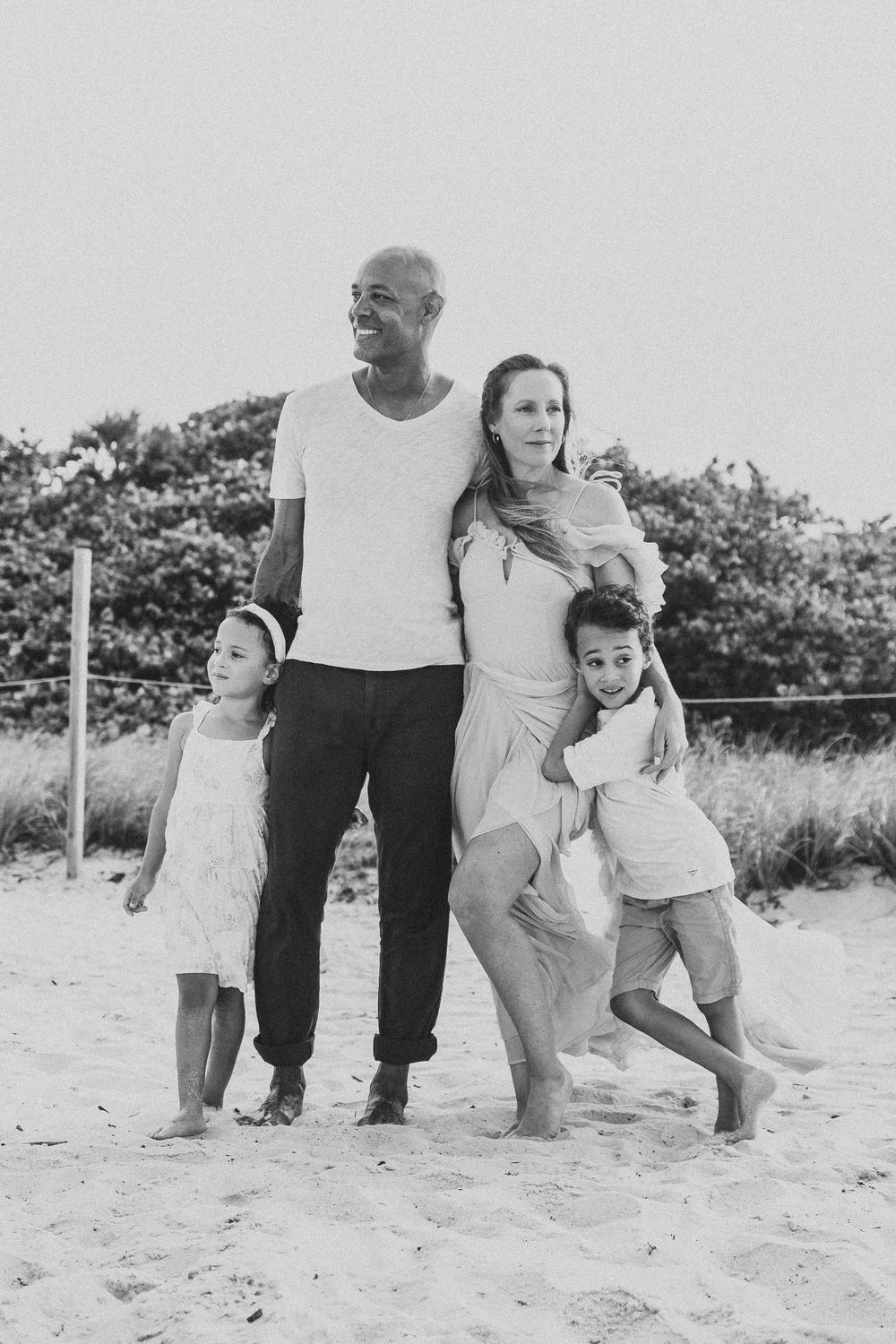 family photos at the beach, models