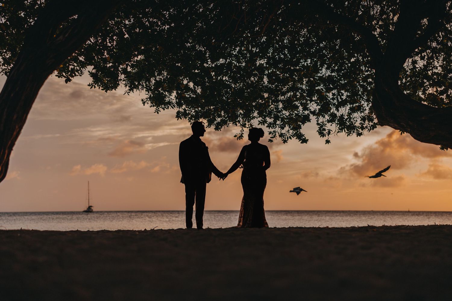 Sunset photos at surfside marina aruba