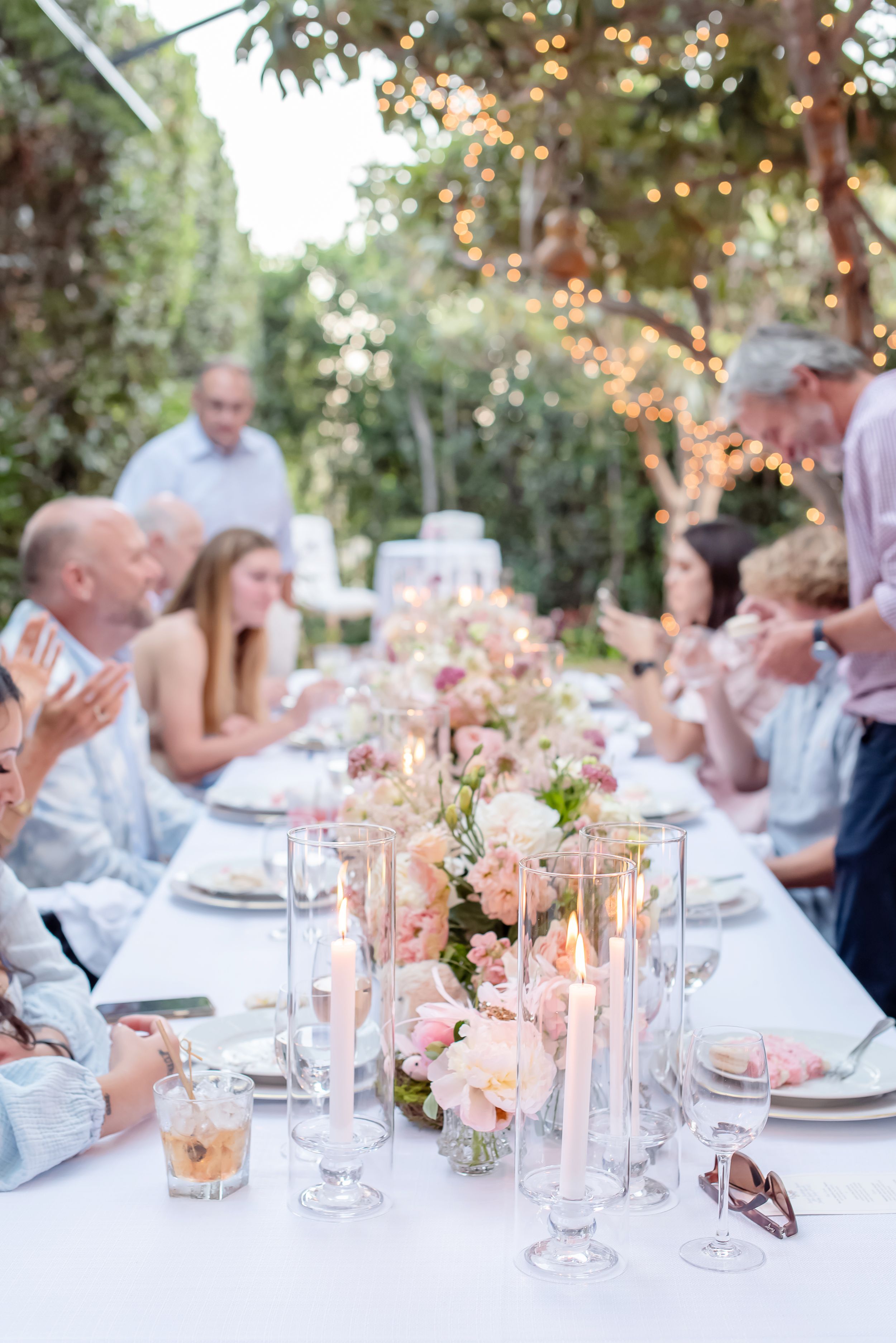 Tablescape from vow renewal party at San Ysidro Ranch in Montecito