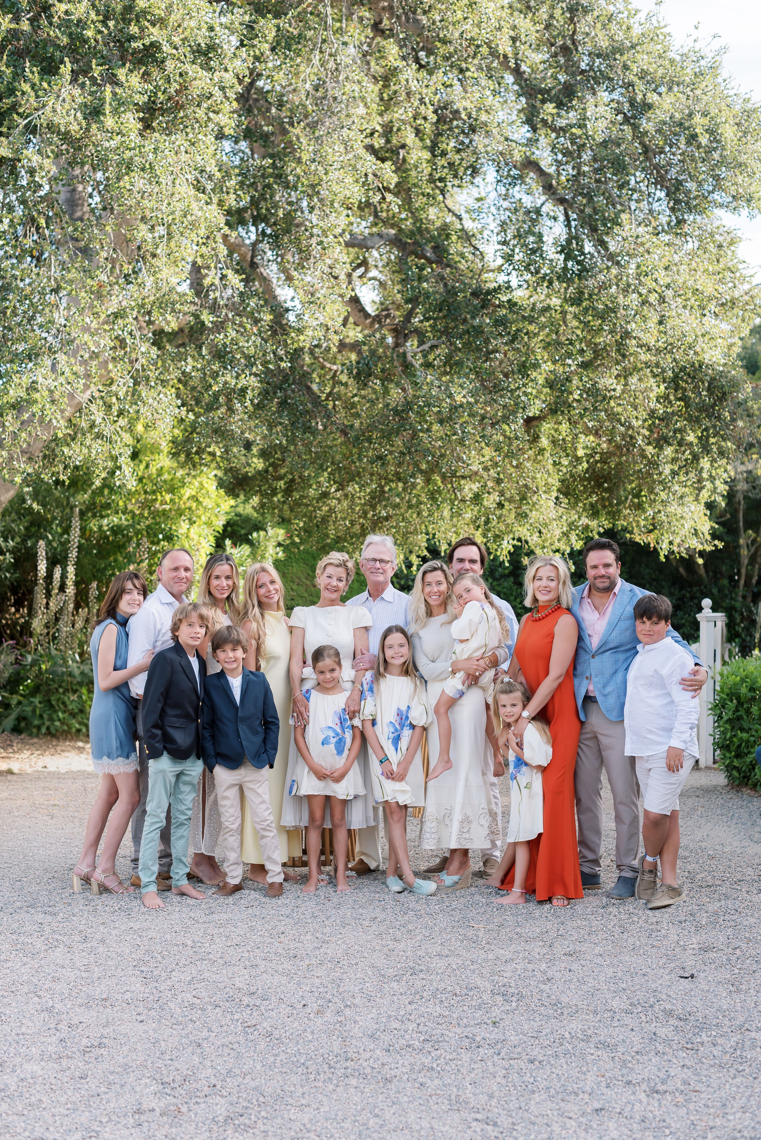 Group family photo for Montecito vow renewal