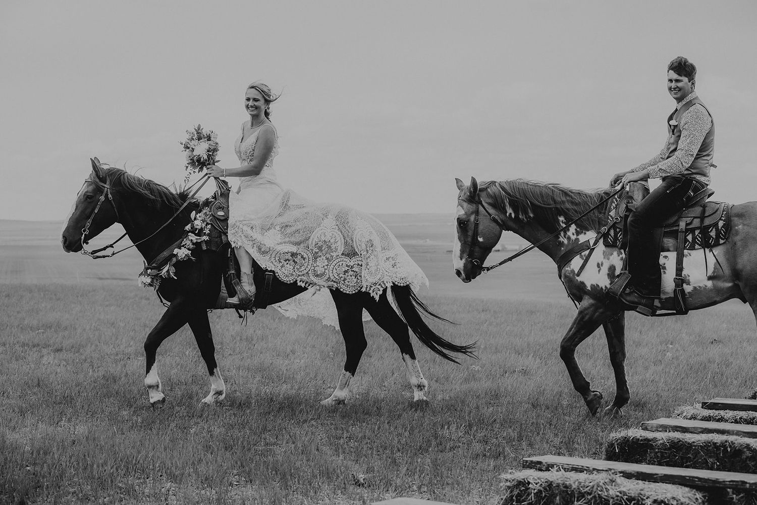 wedding day on horses