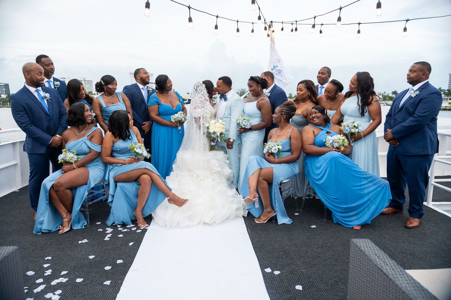 This bridal parties' celebration was photographed by Treasure Coast wedding photographers.