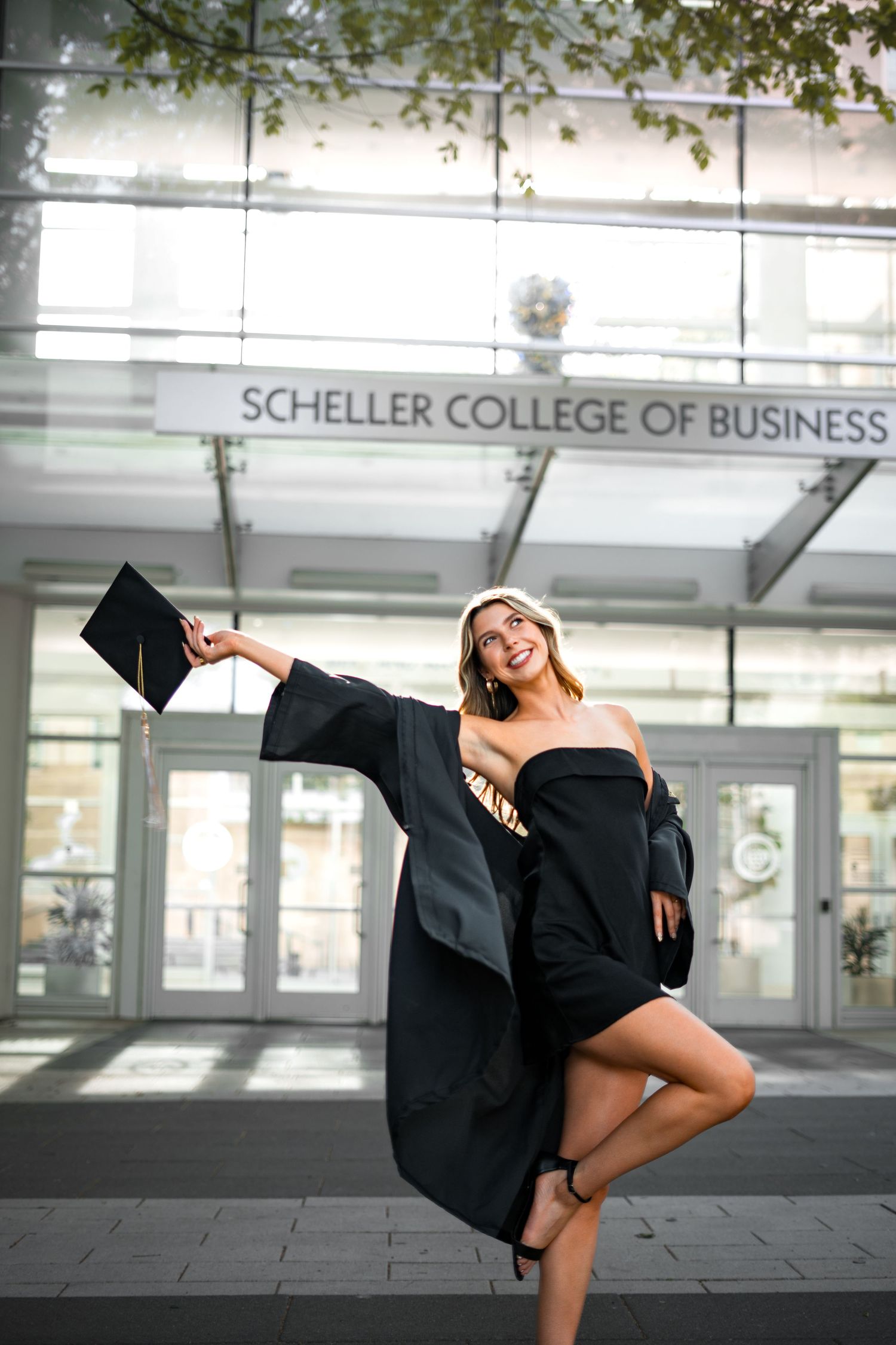 Georgia Tech student grad photos at Schiller in atlanta Georgia before commencement