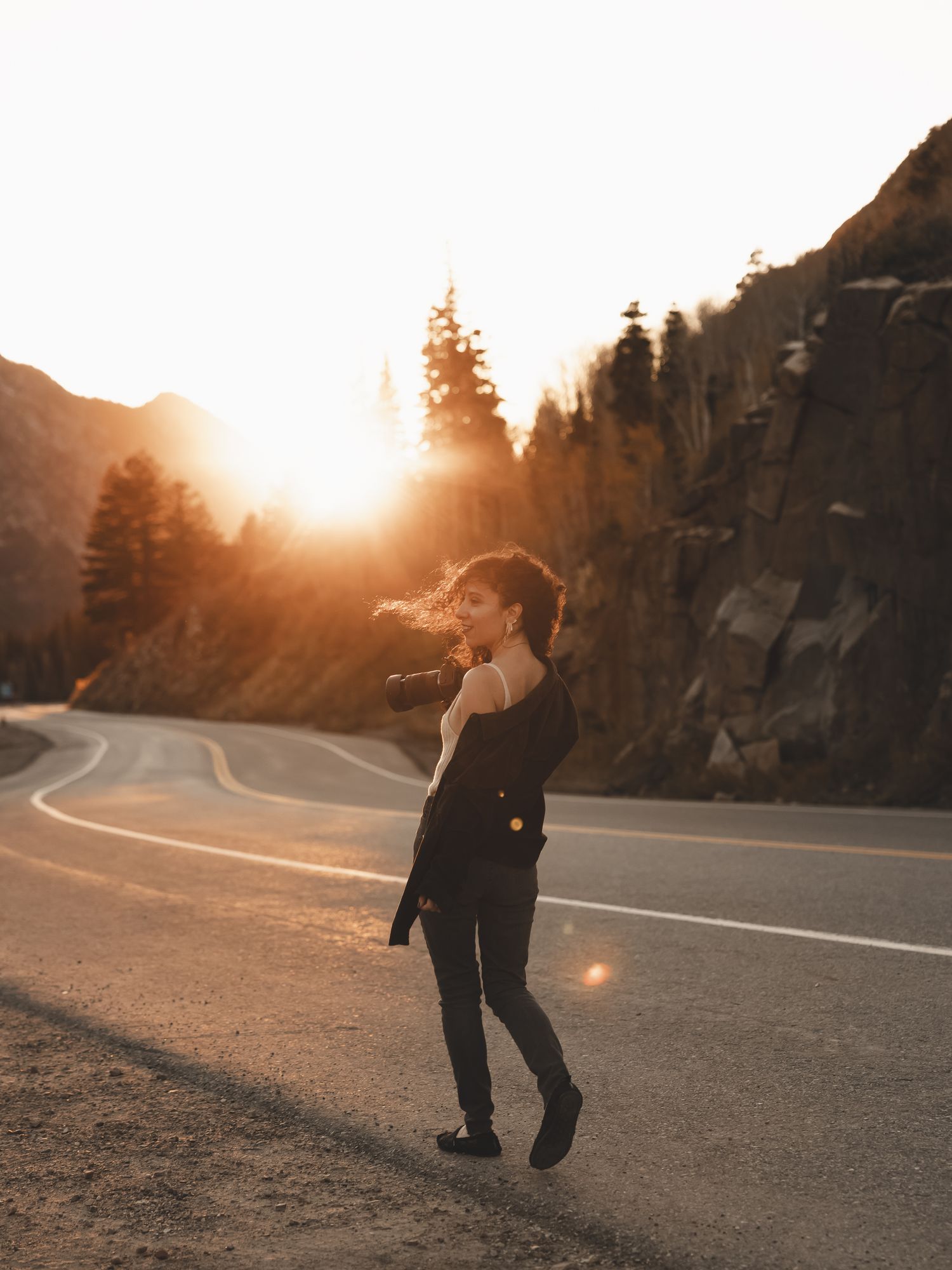 Golden hour in Utah, a photography branding session where the sun kisses the mountains and freedom dances on the open road.