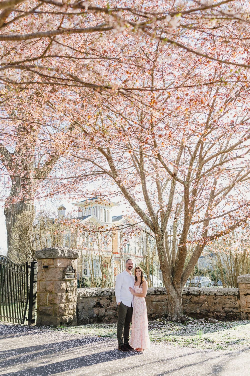 Newport RI cliff walk Engagement session. RI engagement session photographer. Spring engagement session. Rhode Island Photography.