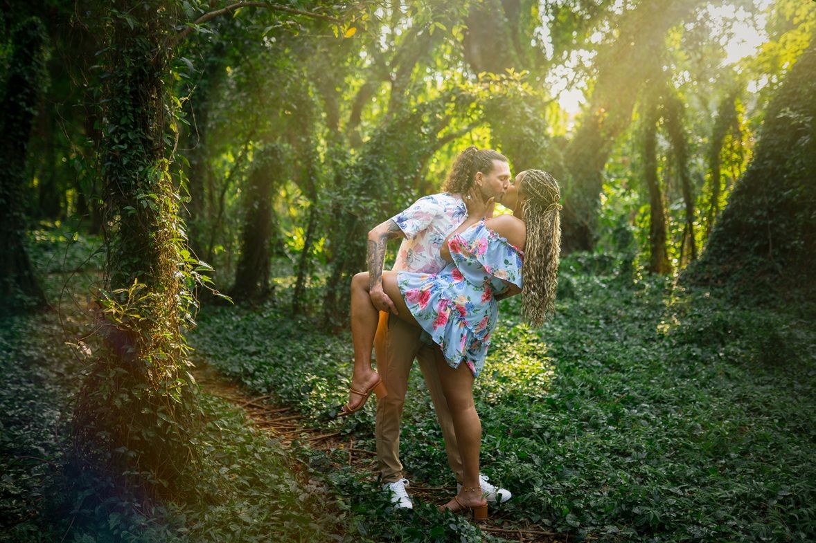 Wedding couple photo at jungle Maui Hawaii by ohwowfotos