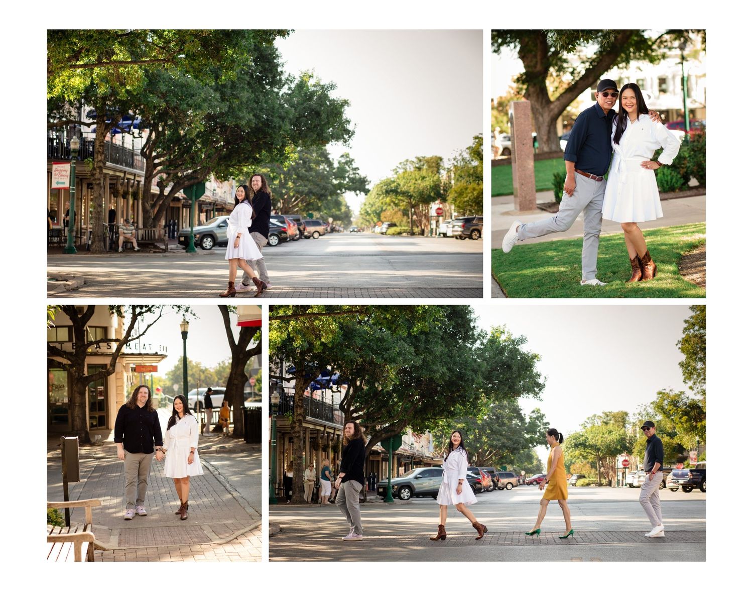 Fall family photo session in historic downtown Georgetown Texas