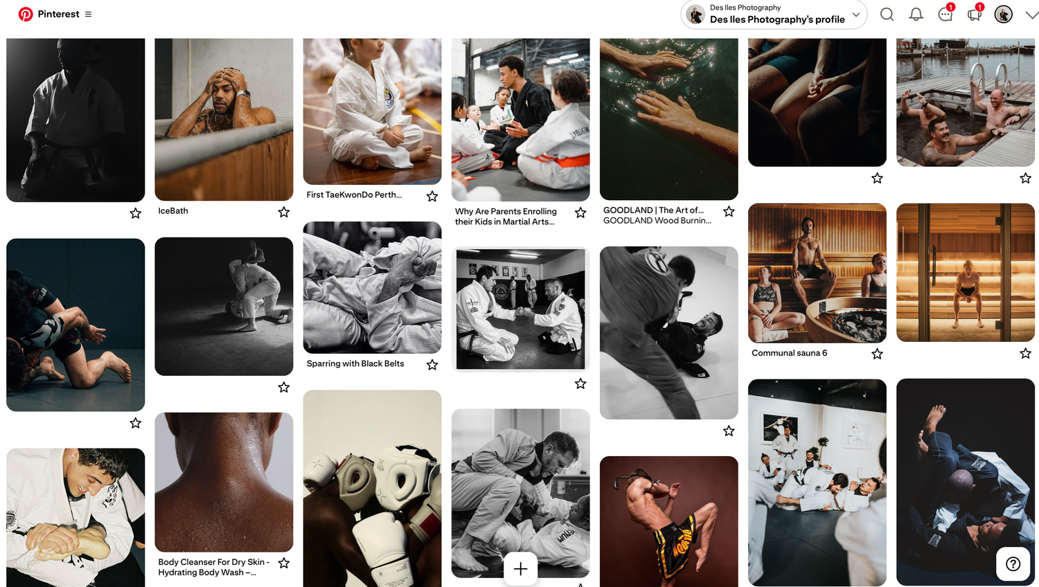 A collection of moody dark-toned photography thumbnails featuring coffee, hands, and lifestyle scenes arranged in a grid.