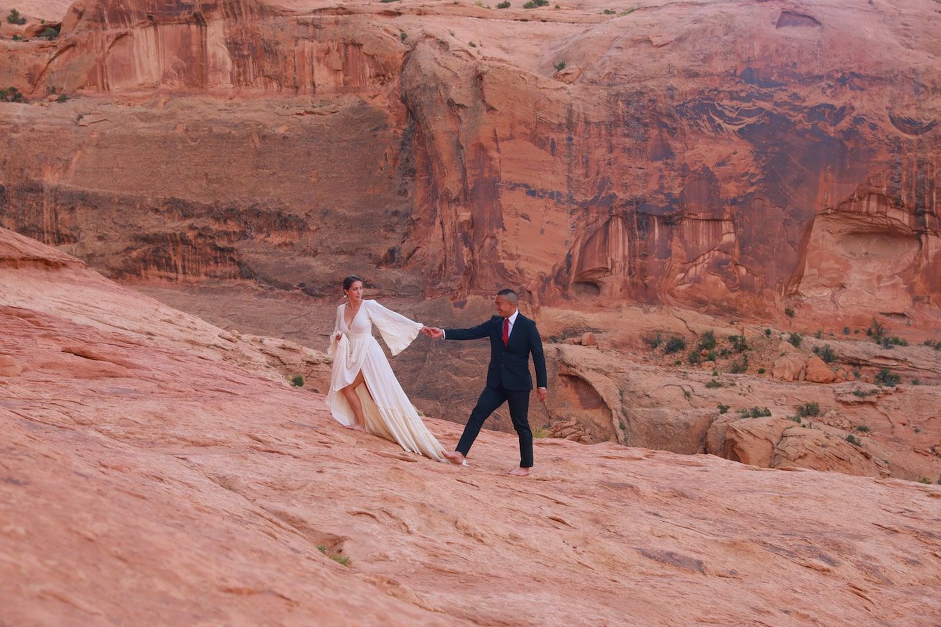 Zion national park elopement wedding.