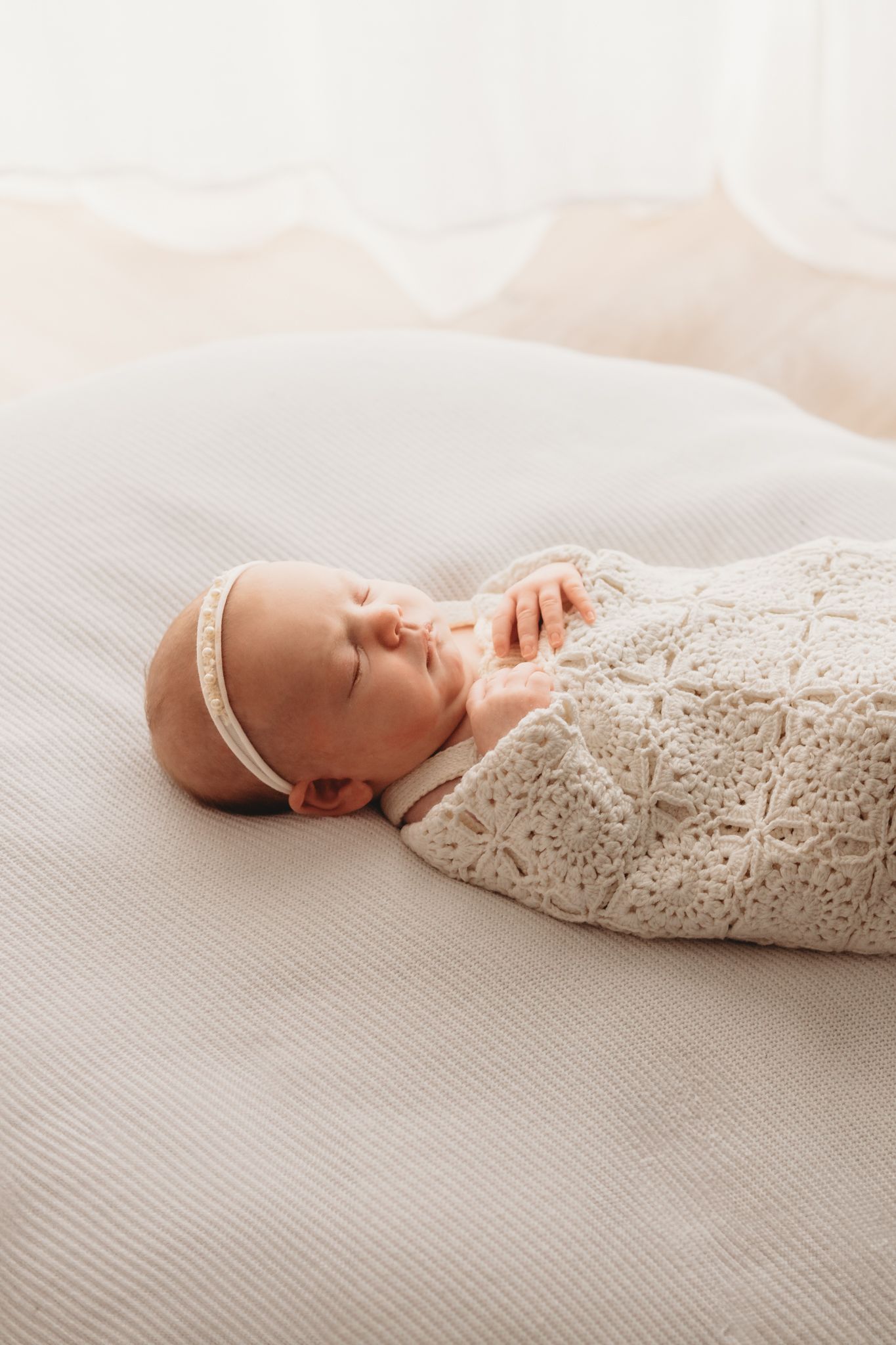 Soft and detailed newborn portrait taken during at-home session — professional newborn photographer Hertfordshire and beyond