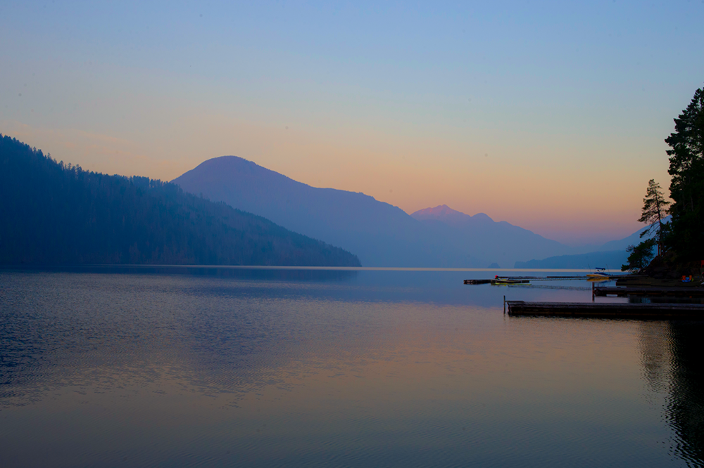Lake at dusk