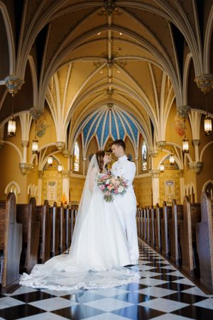 Catholic wedding portrait