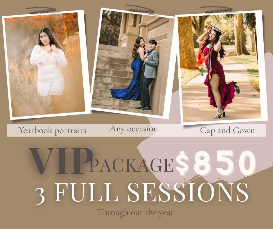 Colorado high school senior photographer offering VIP packages for high school Seniors class of 2026 portraits. Greeley Photographer