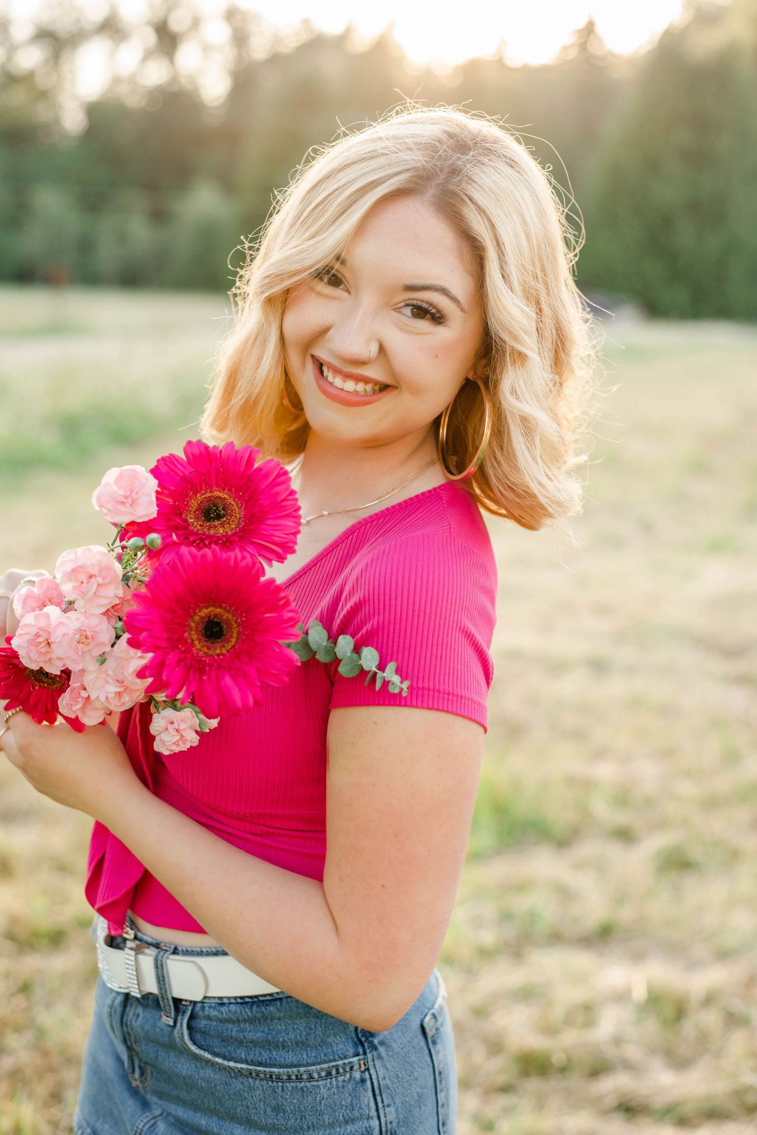 senior girl portrait White Oak NC bright natural light