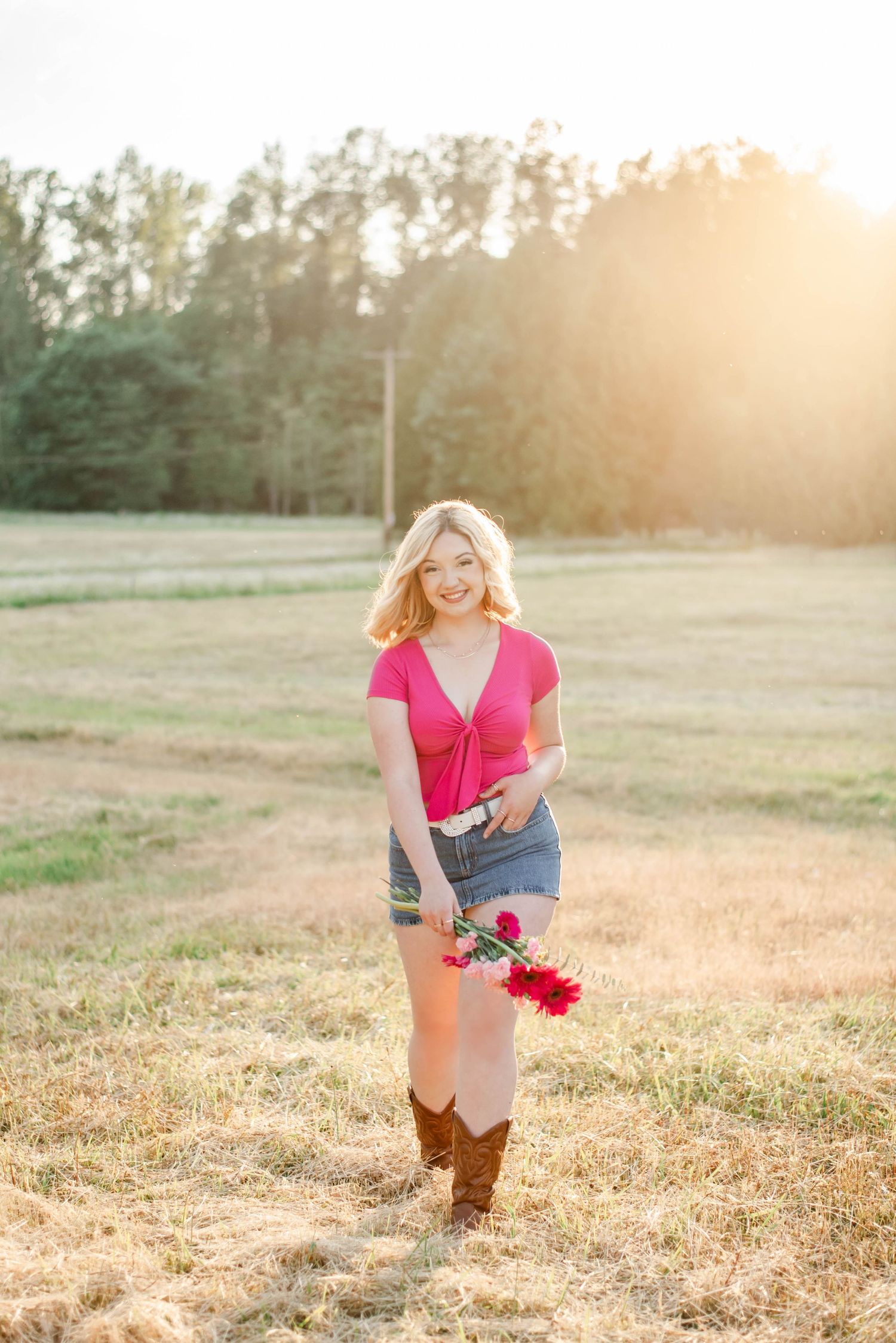 senior girl portrait White Oak NC bright natural light