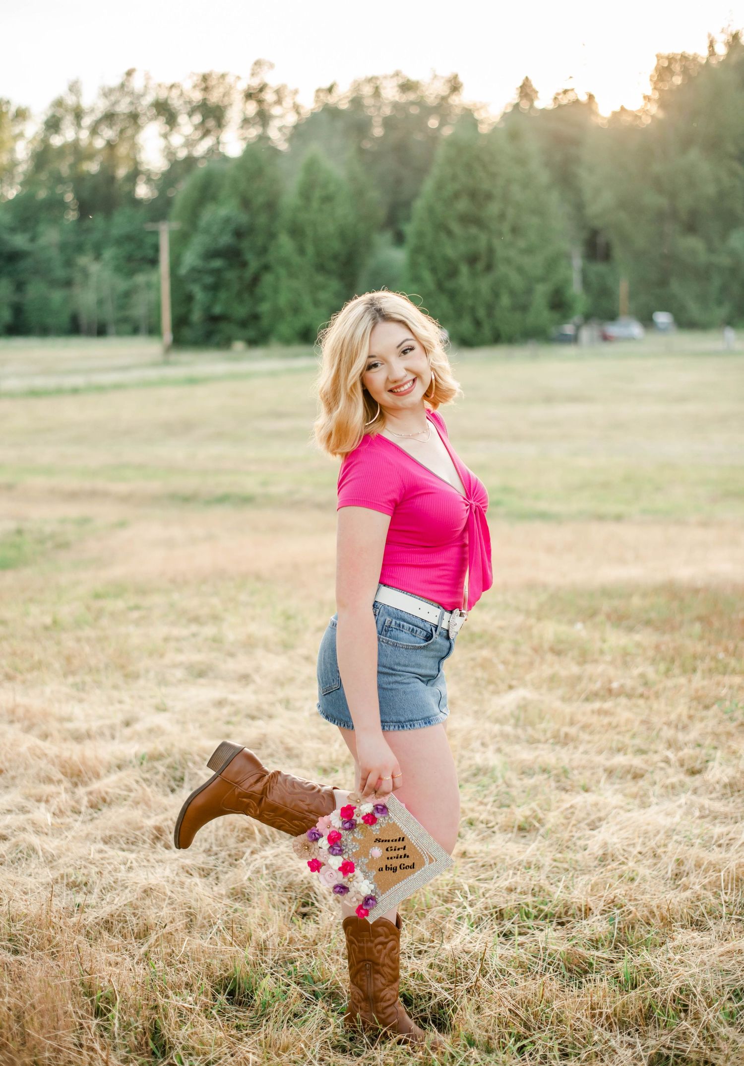 senior girl portrait White Oak NC bright natural light