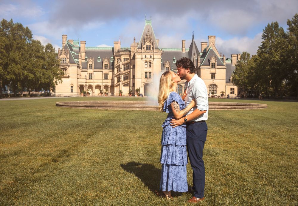 Asheville photographer, Asheville engagement photos, Biltmore Estate proposal, proposal photos, Biltmore engagement photo, surprise proposal