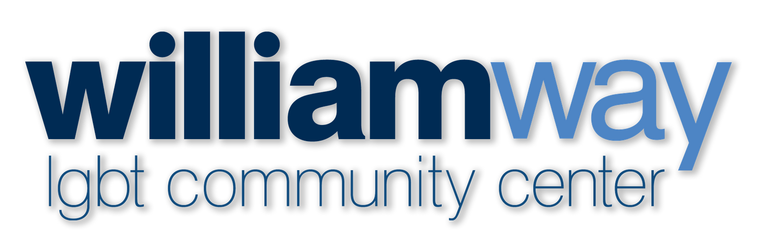 Blue text logo for William Way LGBTQ Community Center.