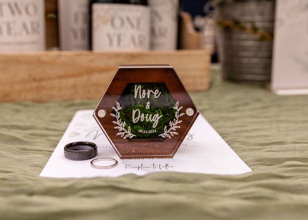 Wedding Rings at  backyard wedding in Omaha, Nebraska. - BrightSide Photography