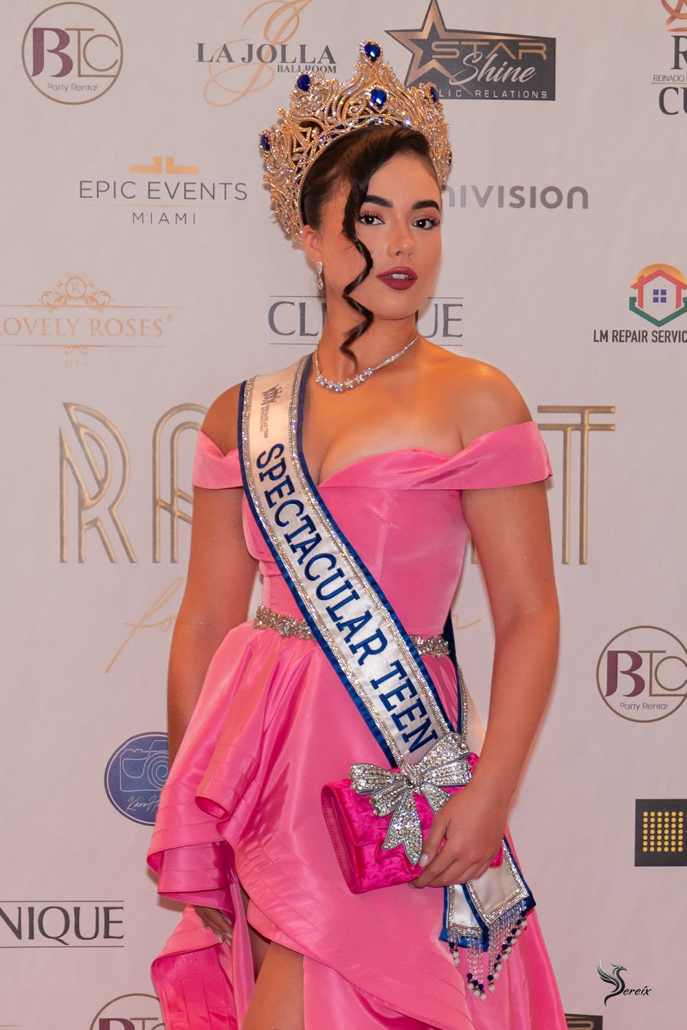 Model strutting runway in elegant gown at fashion show, dynamic event photography by SRX Media Group