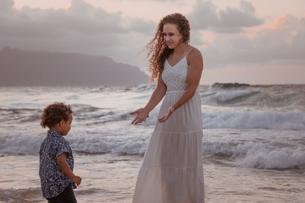 beach blue hour photo session