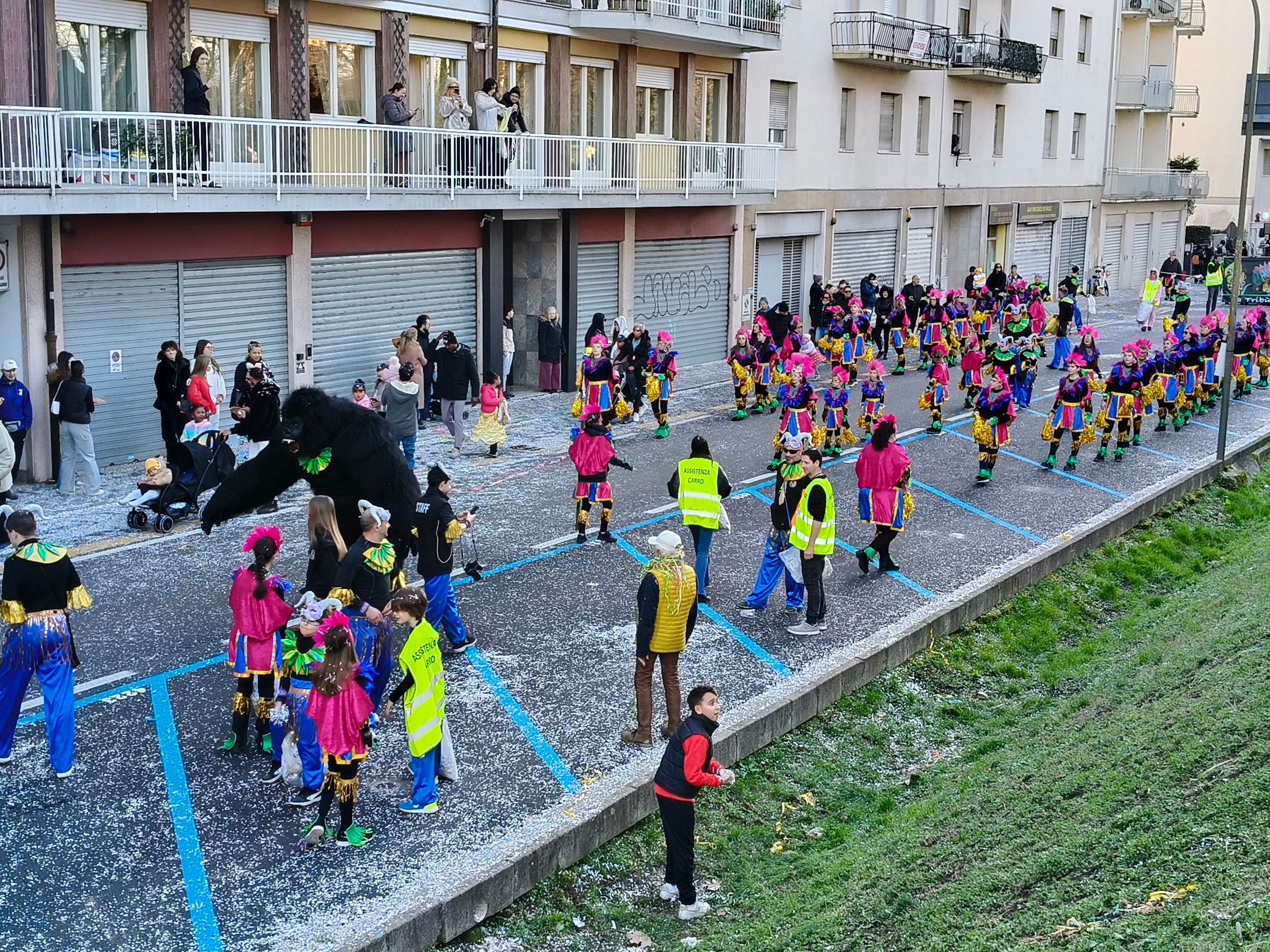 Treviso Carnival Parade 2026. The Roncade Carnival Friends Association with the show “The Dancing Tribe”.