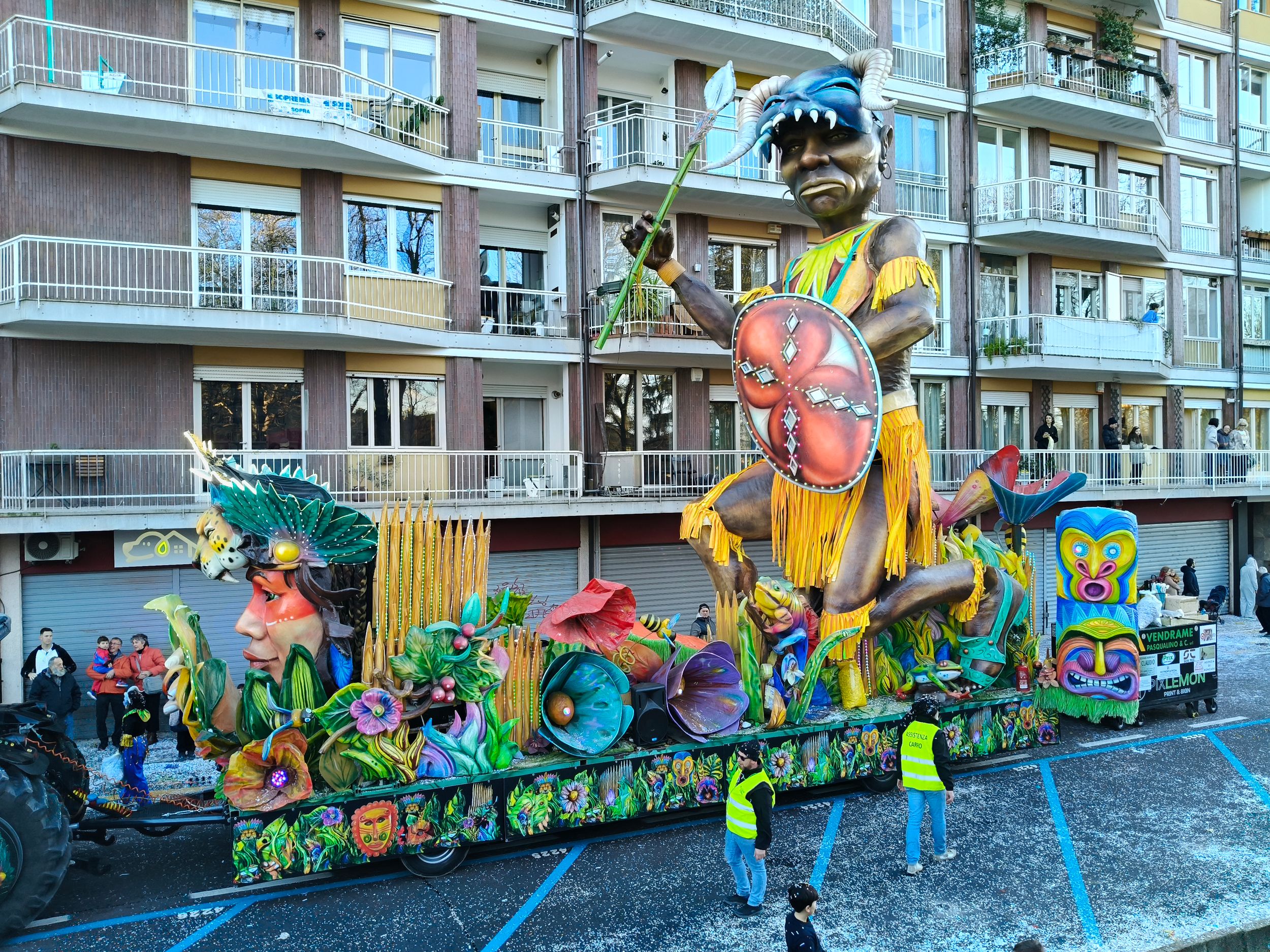Treviso Carnival Parade 2026. The Roncade Carnival Friends Association with the show “The Dancing Tribe”.