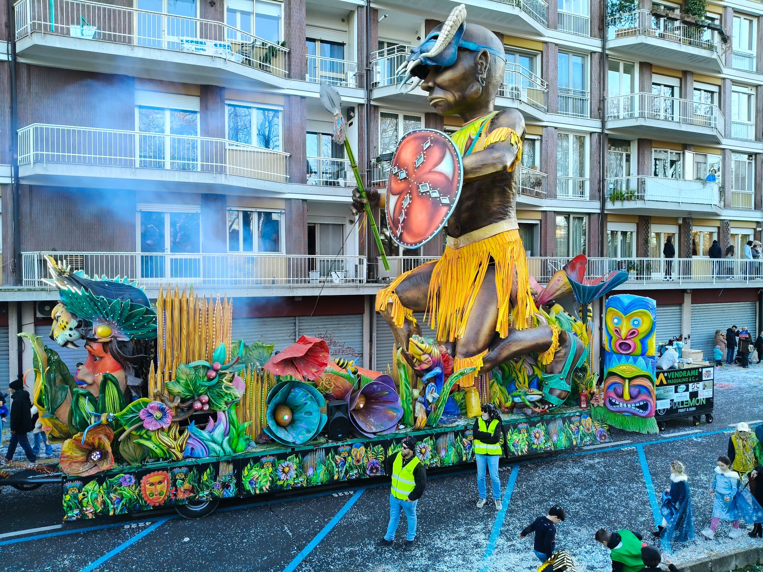 Treviso Carnival Parade 2026. The Roncade Carnival Friends Association with the show “The Dancing Tribe”.