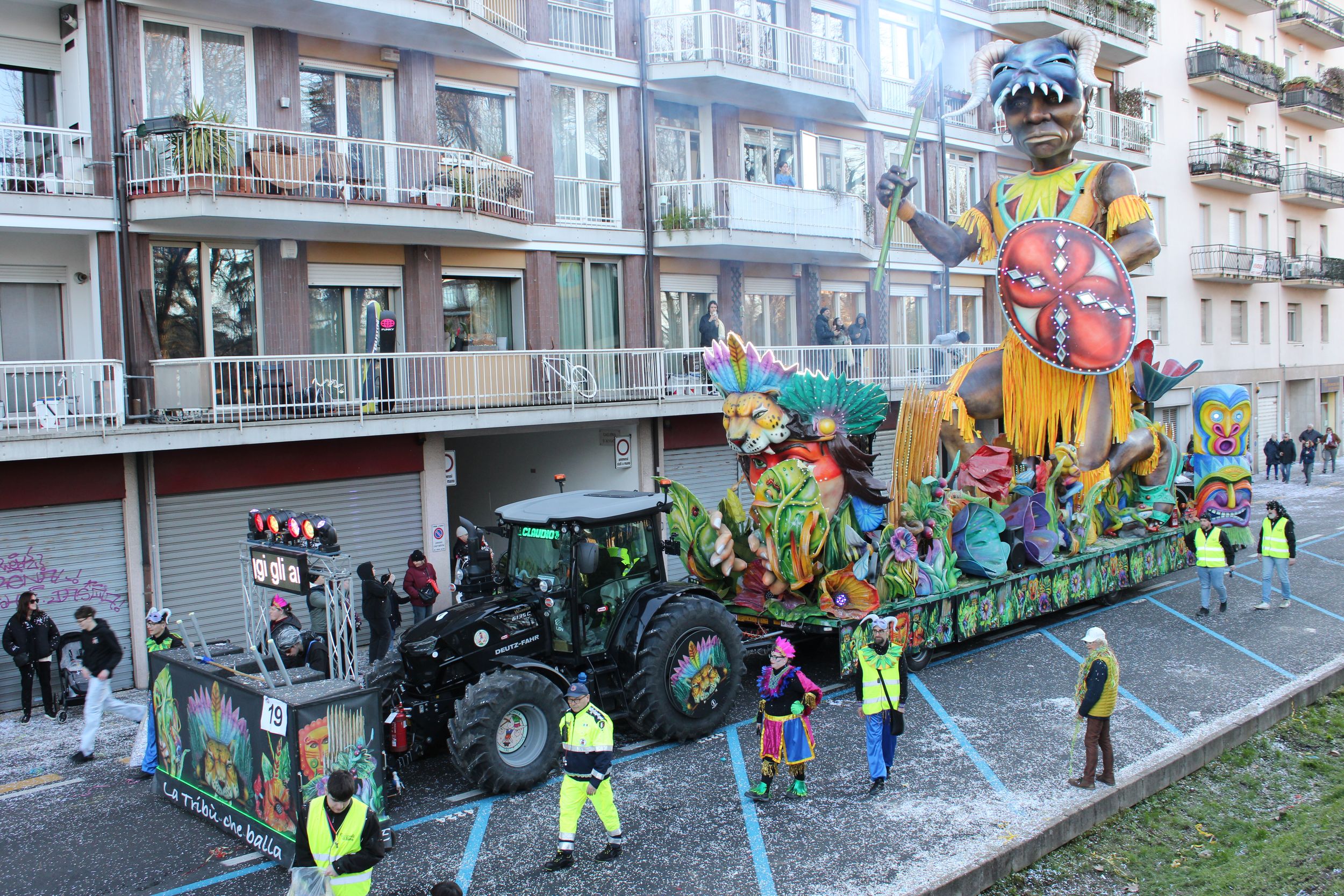 Treviso Carnival Parade 2026. The Roncade Carnival Friends Association with the show “The Dancing Tribe”.
