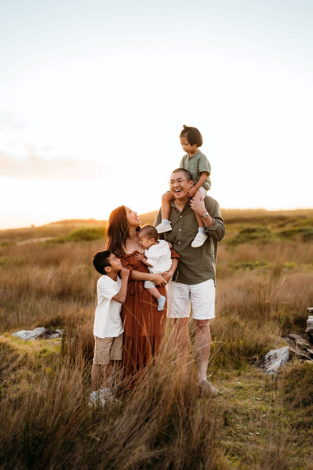 Family enjoy a laugh and fun during their Sydney family photoshoot