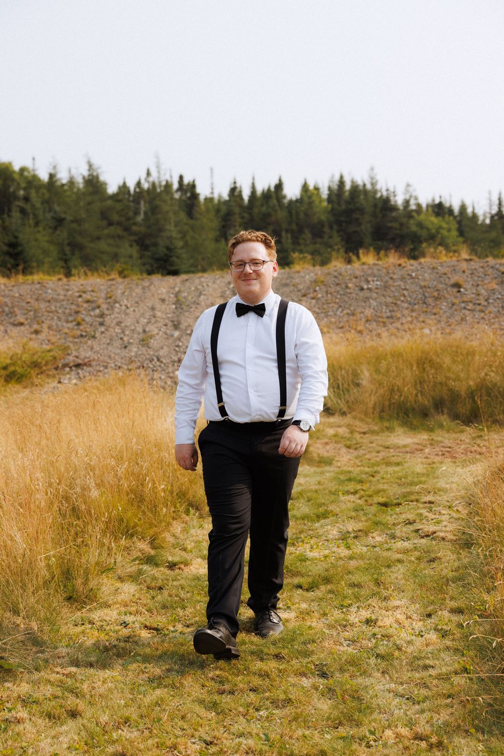 Outdoor ceremony on the Bonavista Peninsula by Newfoundland documentary style wedding photographer Kaitlyn Yvette