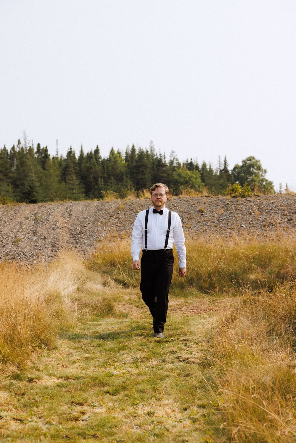 Outdoor ceremony on the Bonavista Peninsula by Newfoundland documentary style wedding photographer Kaitlyn Yvette