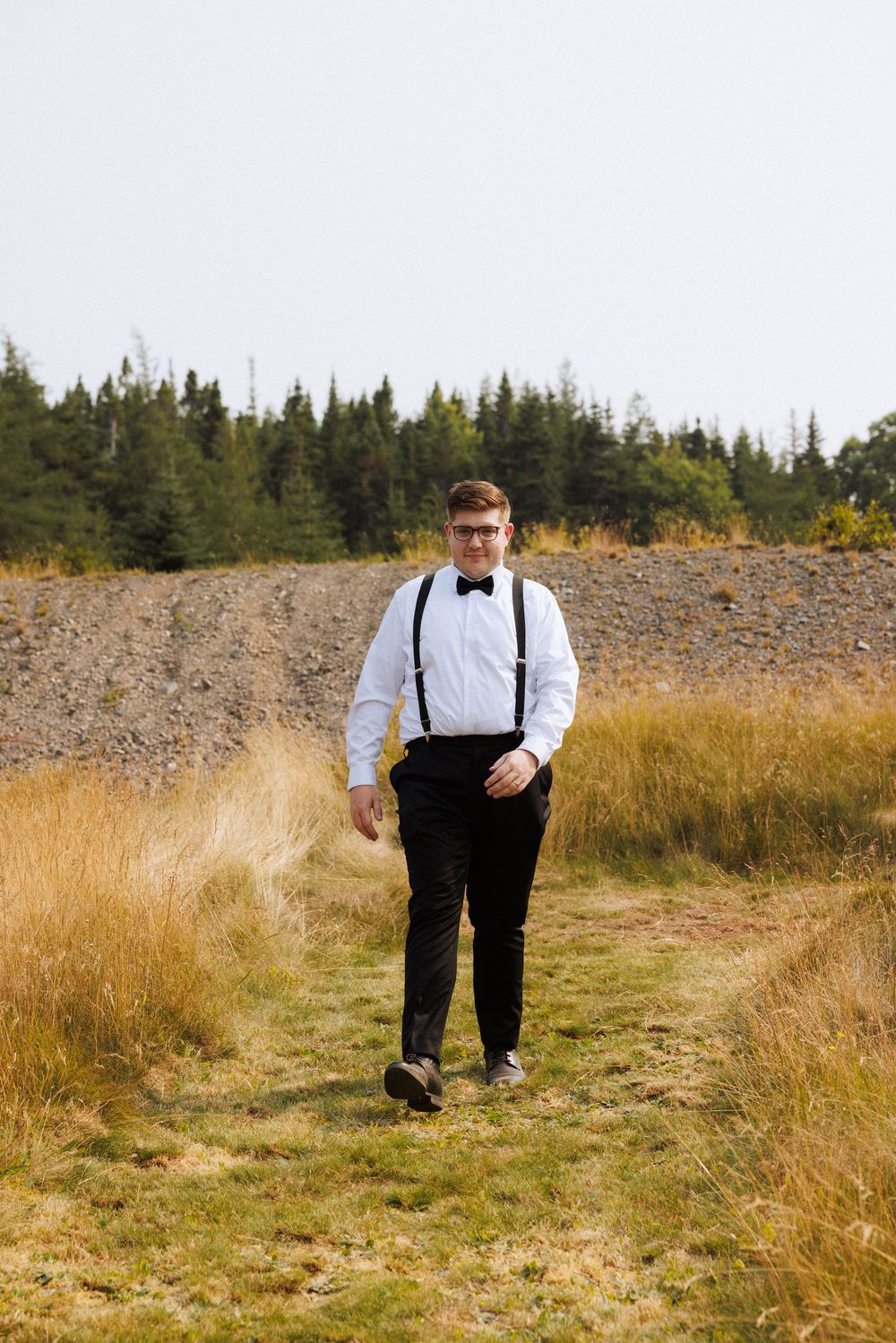 Outdoor ceremony on the Bonavista Peninsula by Newfoundland documentary style wedding photographer Kaitlyn Yvette