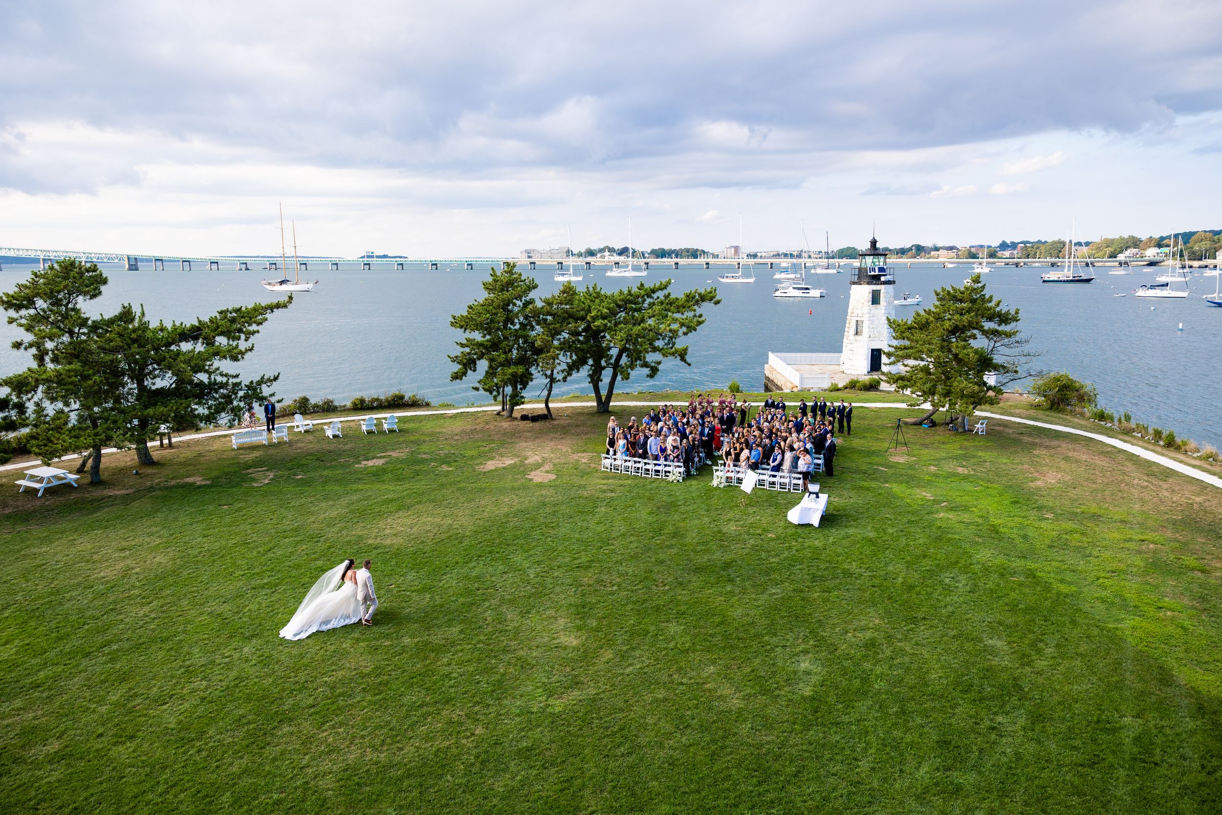 Luxury Newport Harbor Island Resort wedding. Documentary wedding photography in Newport, RI by local professional Stefy Hilmer.
