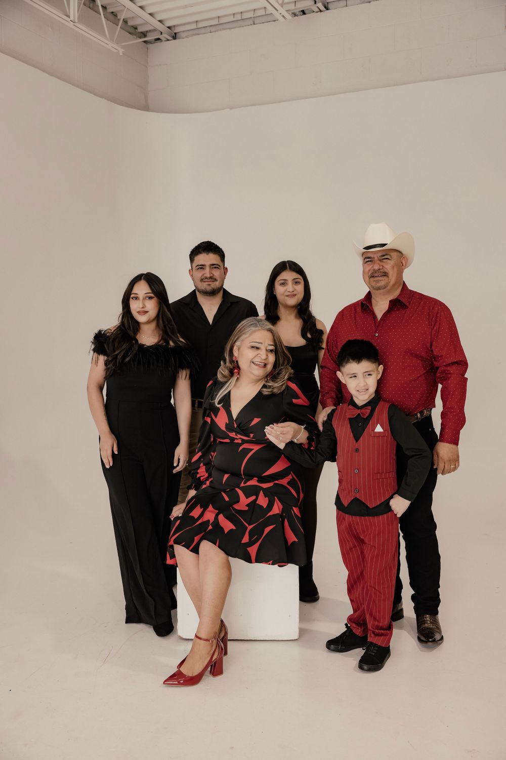 Family posing for a group photo