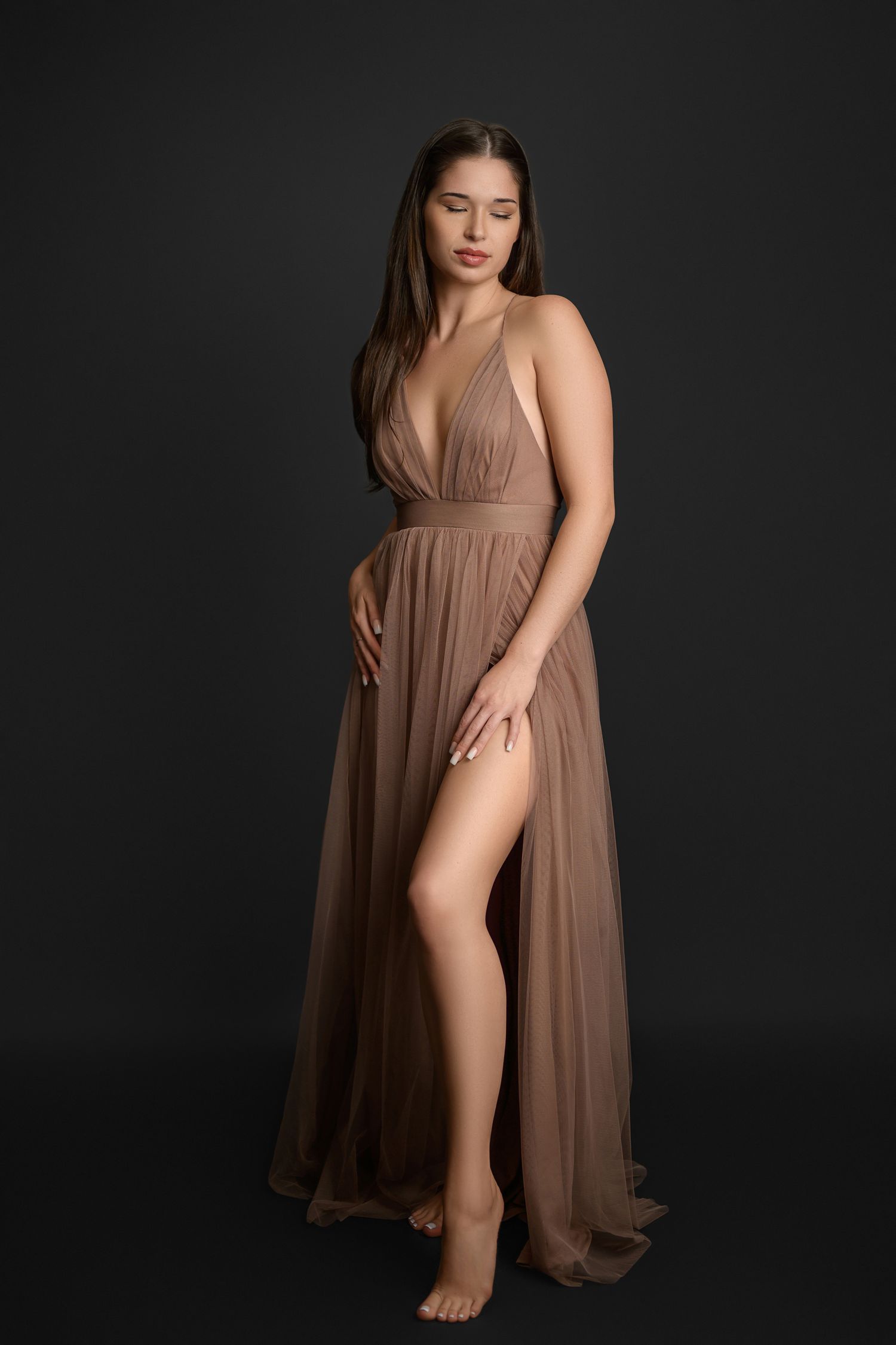 Beauty portrait by Soulful Portraits by Mayeluz, capturing elegance and confidence in Charlotte, NC.